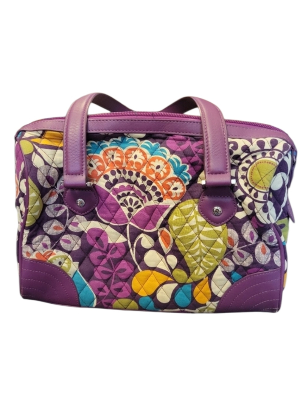 Vera‎ Bradley Large Bag Purple Quilted Iconic Floral Large Capacity